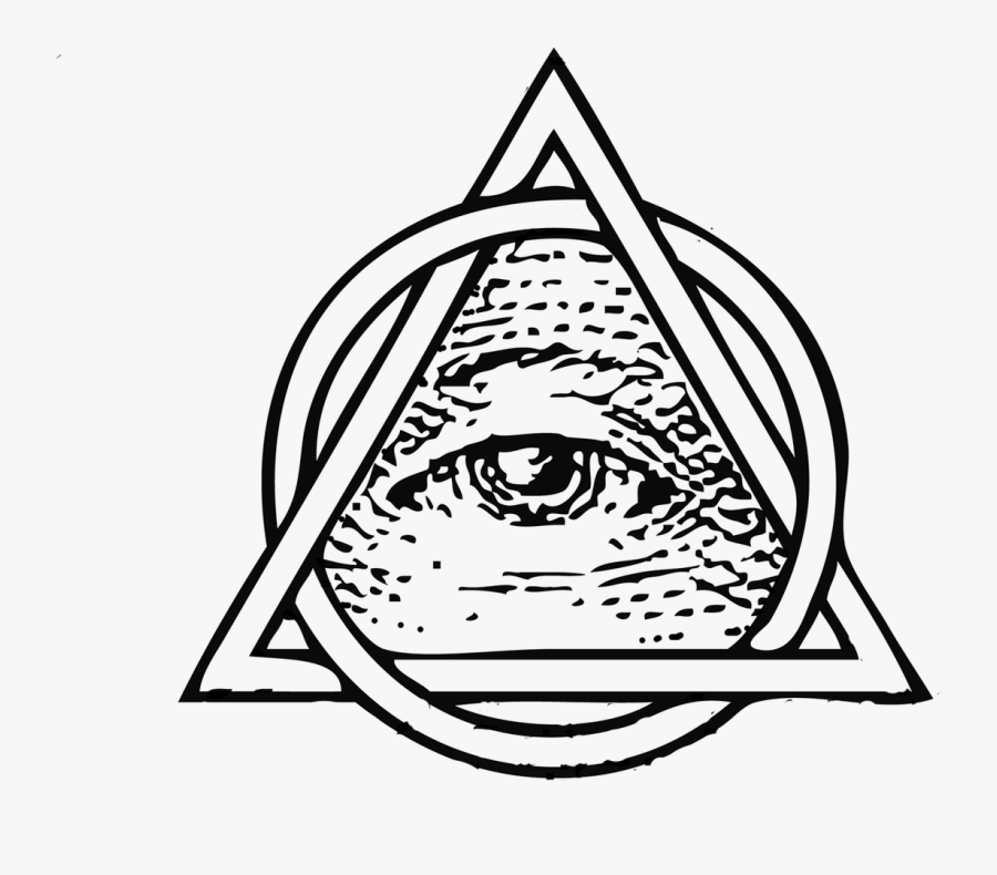 Drawn Illuminati Wing - 3 Triangles In A Circle, Transparent Clipart
