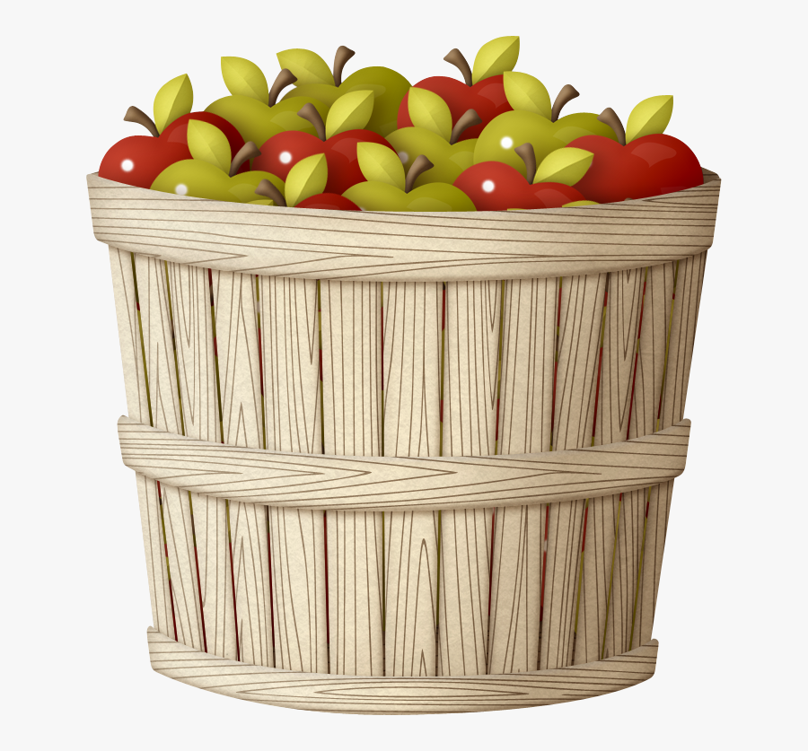 Harvest Apple Basket Cartoon Png, Transparent Clipart