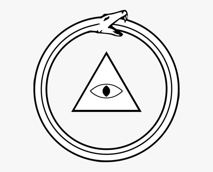 Collection Of Free Illuminati Drawing Snake Download - Ouroboros And Eye Of Providence, Transparent Clipart