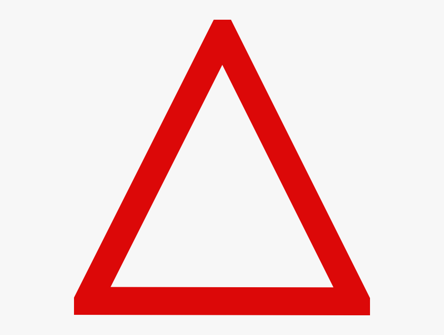 Blank Triangle Road Sign, Transparent Clipart