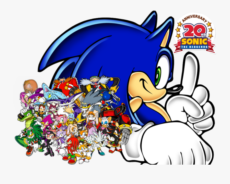 Sonic The Hedgehog - Sonic The Hedgehog 20th, Transparent Clipart