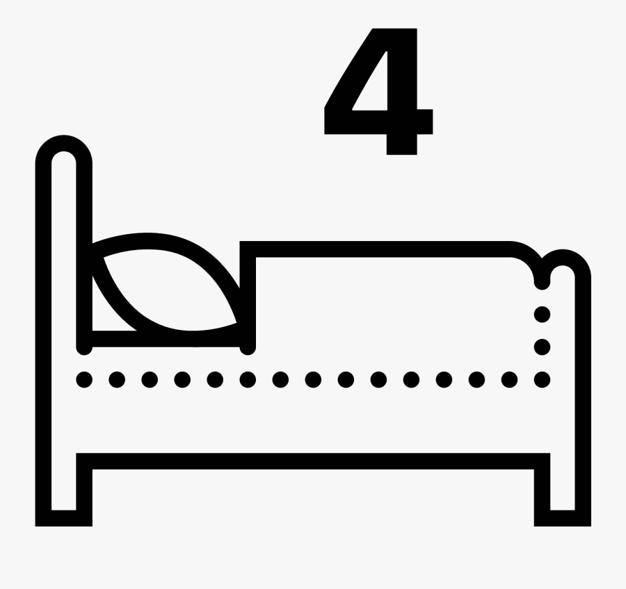 Four Beds Icon - Icon, Transparent Clipart