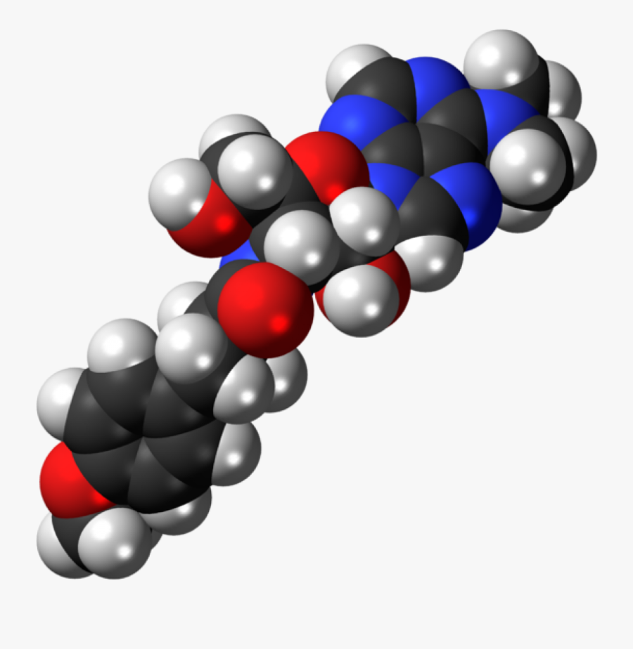 3d Conformation Of Puromycin Antibiotic Clipart , Png - Atp Space Filling Model, Transparent Clipart