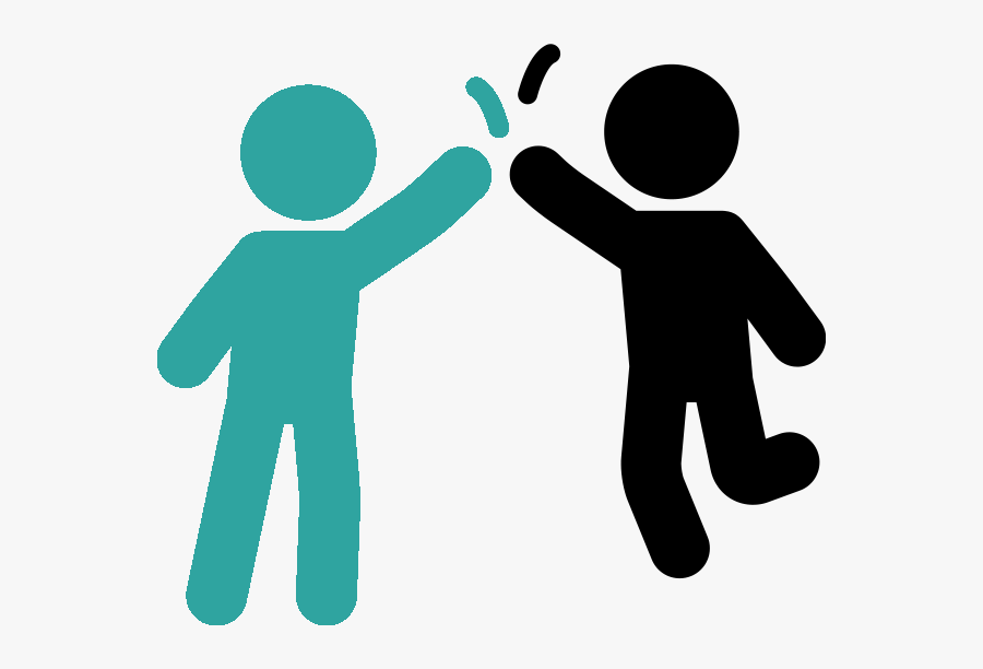 High Five Silhouette Clipart - Silhouette High Five Clipart, Transparent Clipart