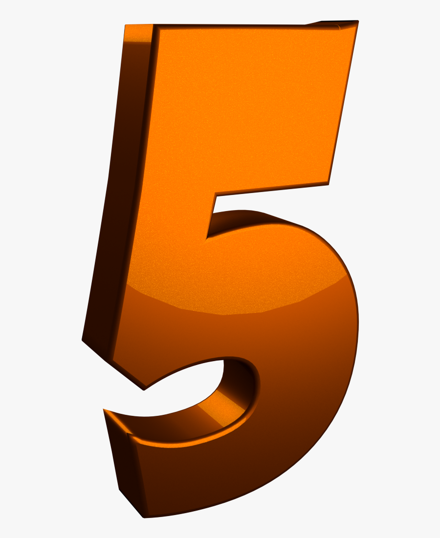 3d 5 Five Number - Number 5 In 3d Png, Transparent Clipart