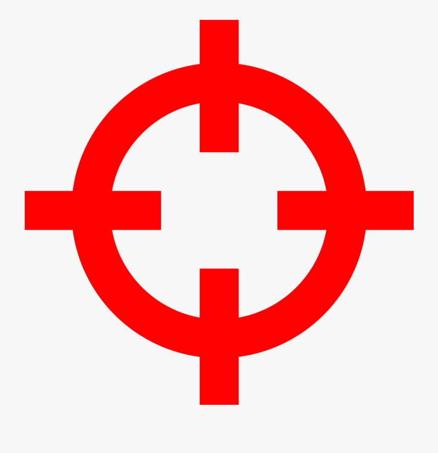 File Red Svg Wikipedia - No Background Cross Hair, Transparent Clipart