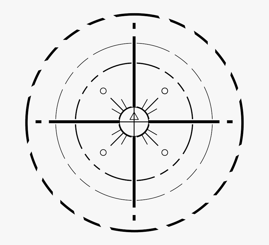Crosshair Lineart Free - Circle, Transparent Clipart