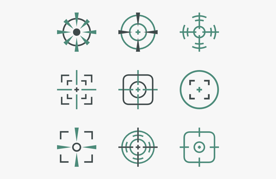 Square Crosshairs Png, Transparent Clipart