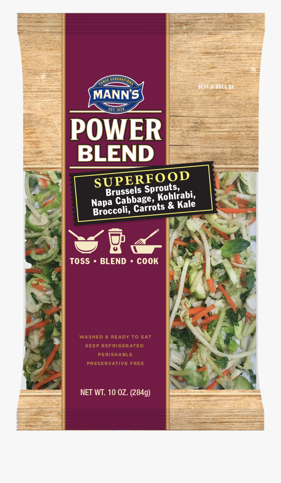 Dish Clipart Vegetable Salad - Mann's Power Blend Superfood, Transparent Clipart