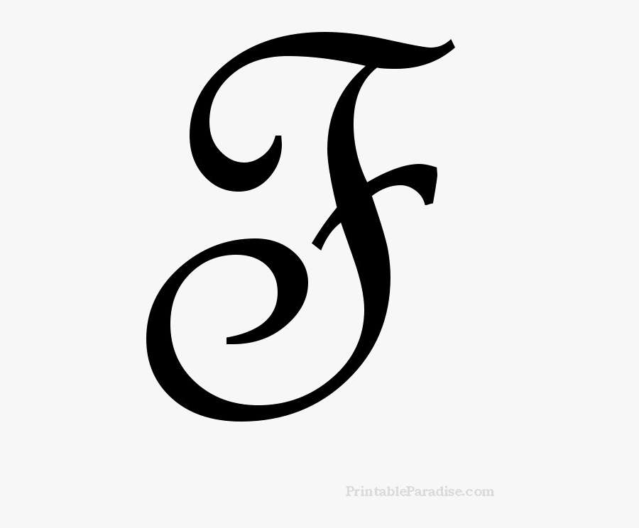 F Letter Png Clipart - F In Fancy Writing, Transparent Clipart