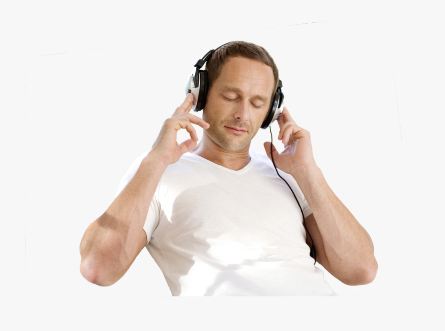 Just Listen To This Money Flow Meditation For A Few - Man Listening Ear Phone Png, Transparent Clipart