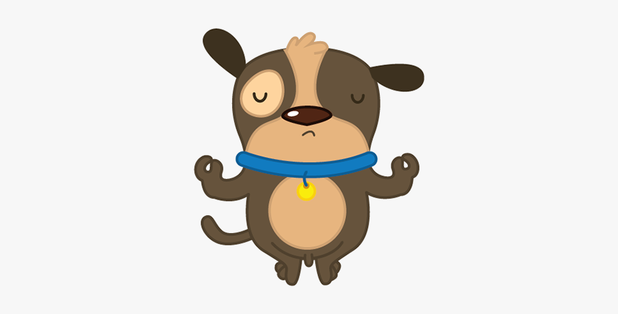 Meditating Dog Illustration, Transparent Clipart