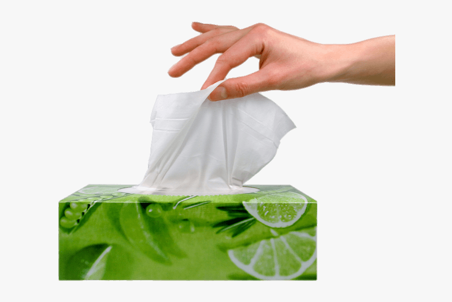 Facial Tissues Hand At Box - Hand Tissue, Transparent Clipart