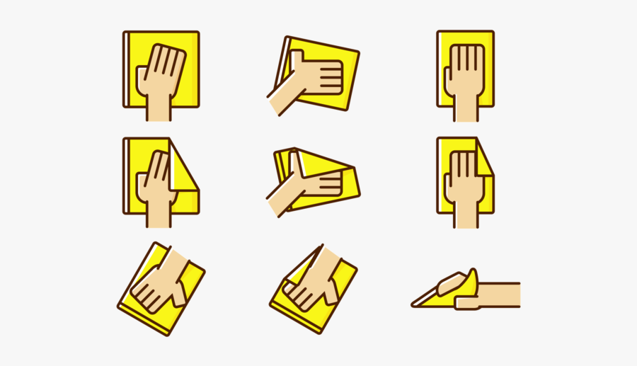 Vector Hand Wipe Icon, Transparent Clipart