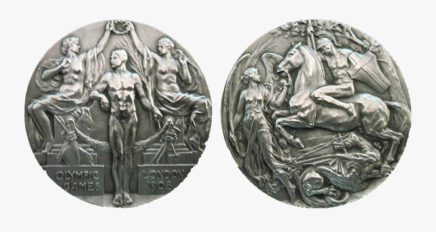 Transparent Olympics Medals Clipart - 1908 Olympics Gold Medals, Transparent Clipart