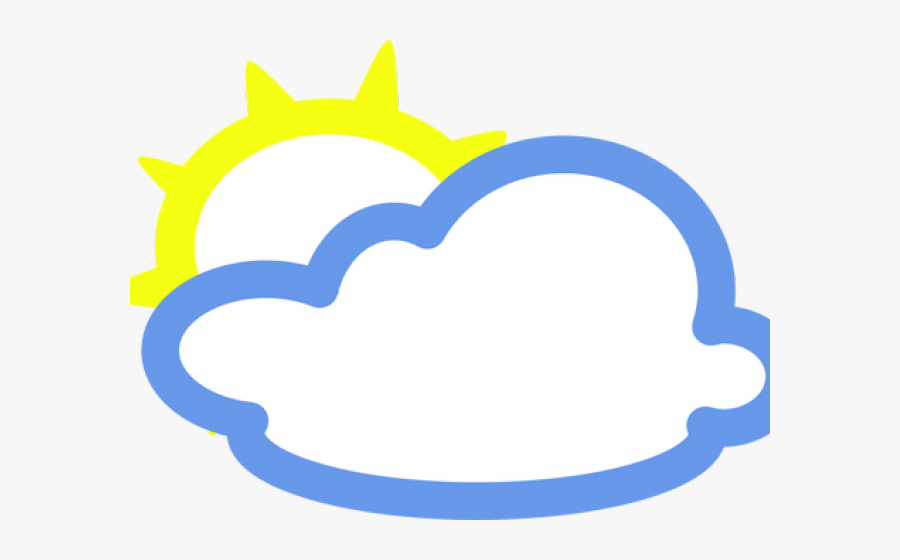 Sun And Clouds Clipart - Weather Symbols, Transparent Clipart