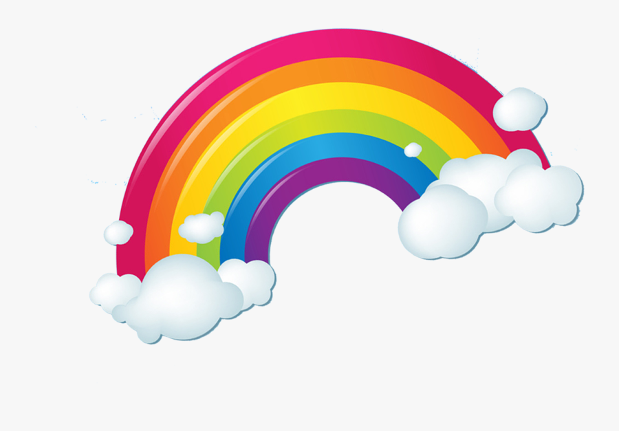 Cartoon Clouds Rainbow, Transparent Clipart