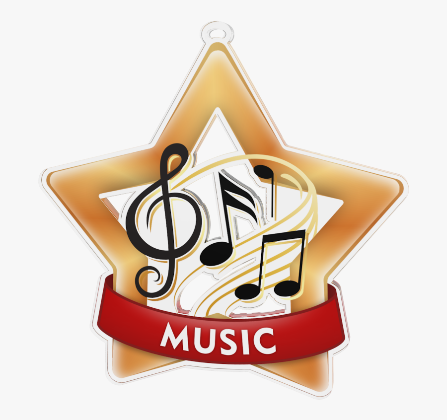 Music Mini Star Bronze Medal - Transparent Well Done Medal, Transparent Clipart