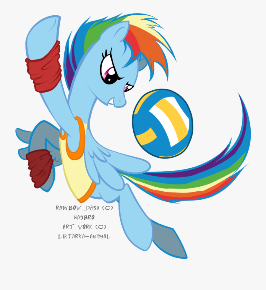 Rainbow Clipart Volleyball - Cartoon, Transparent Clipart