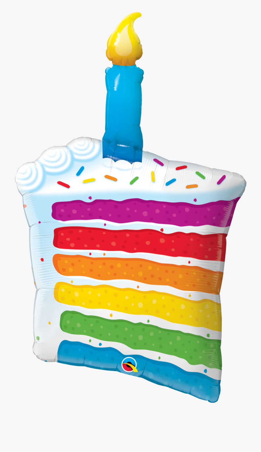 Rainbow Clipart Candle - Rainbow Birthday Cake Clipart, Transparent Clipart