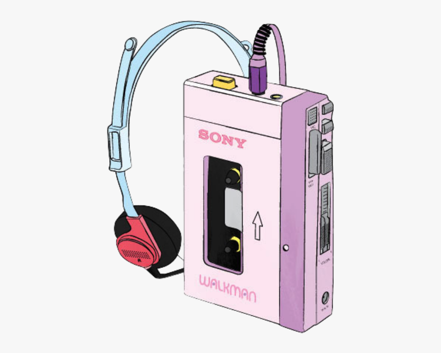 #freetoedit #cassette #90"s #90s #retro #vaporwave - Sony Walkman Drawing, Transparent Clipart