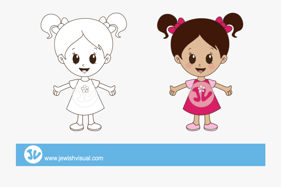 Girl-clipart - ציור של תינוקת, Transparent Clipart