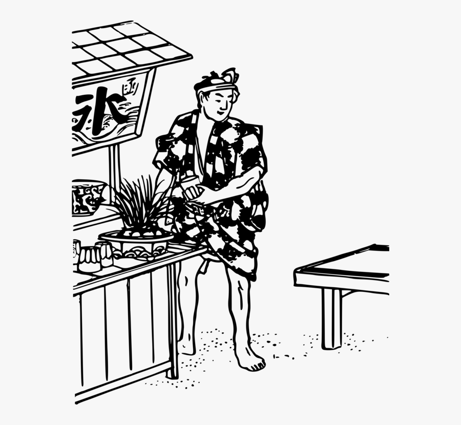 Art,monochrome Photography,text - 江戸 時代 氷 屋, Transparent Clipart