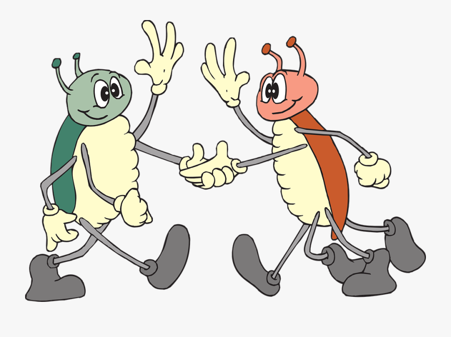 Handshake, Bugs, Wave, Smile, Friendly, Bug - Approachable Clipart, Transparent Clipart