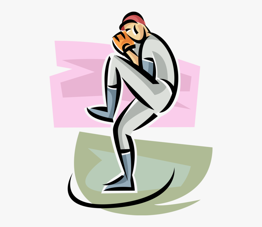 Vector Illustration Of American Pastime Sport Of Baseball - Illustration, Transparent Clipart