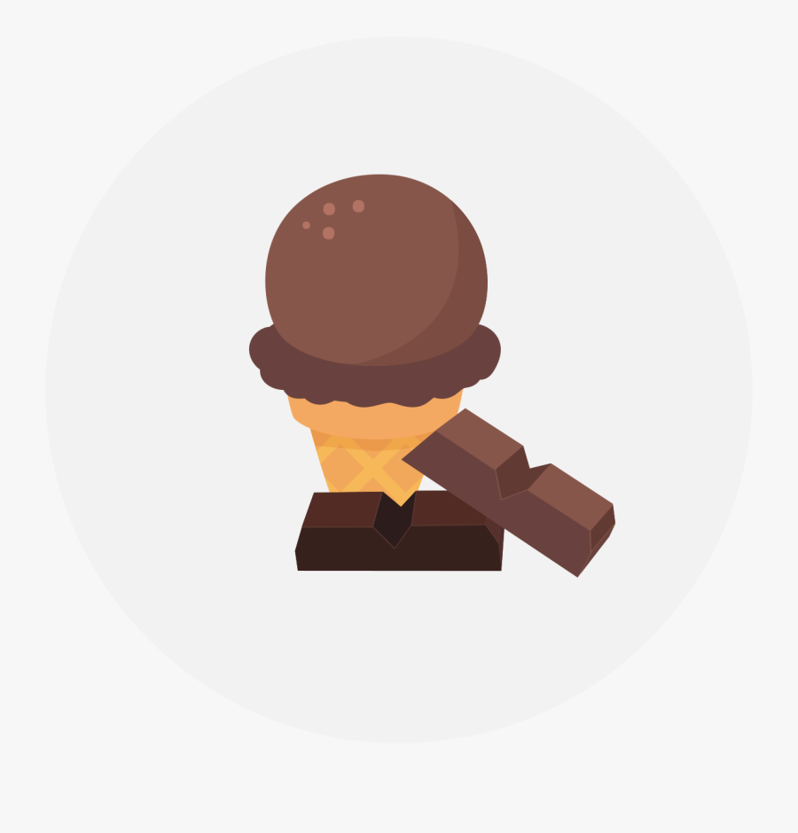 Chocolate Ice Cream Cartoon, Transparent Clipart