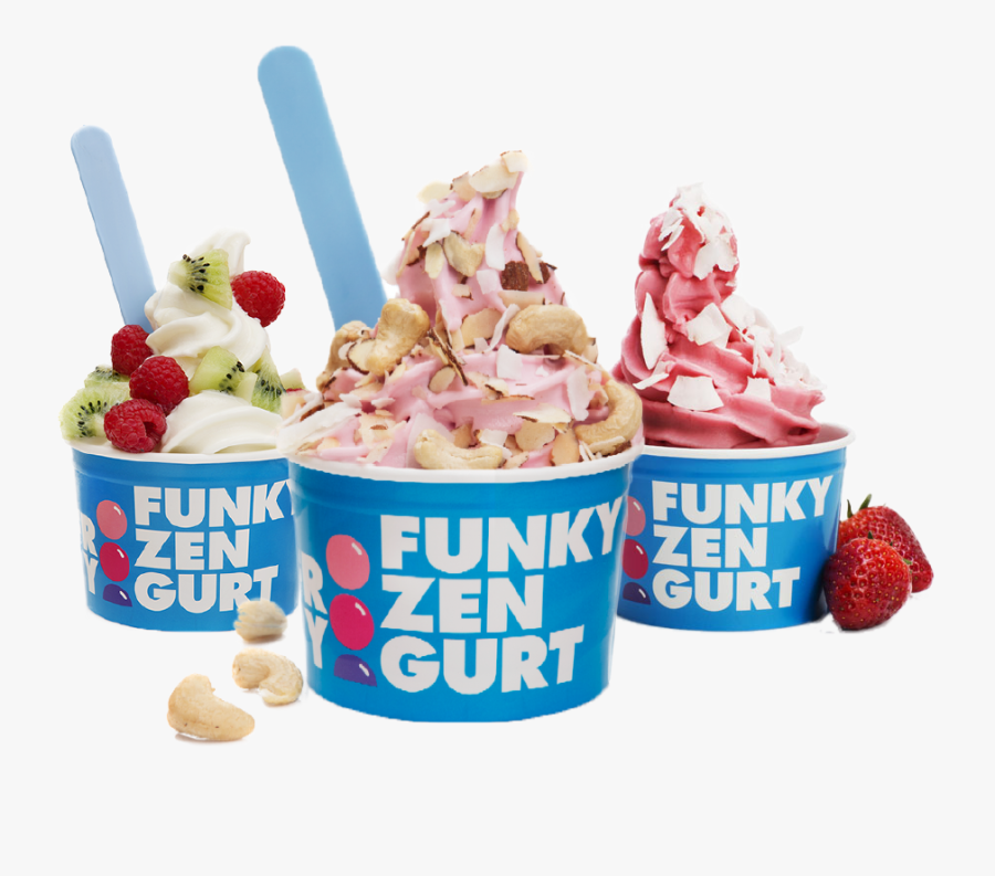 100% Økologisk Yoghurtis - Funky Frozen Yogurt, Transparent Clipart