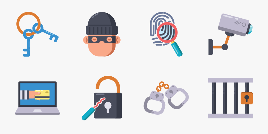 Crime Robbery Icon Criminals - Iconos De Delitos Png, Transparent Clipart
