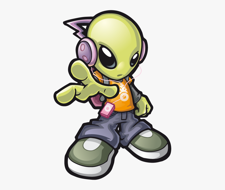 Alien Dj Png - Cool Alien Vector, Transparent Clipart