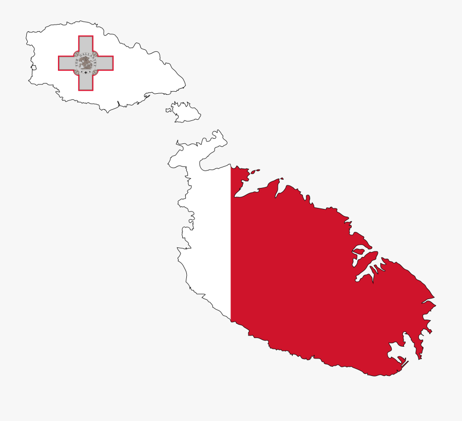Malta Map And Flag, Transparent Clipart