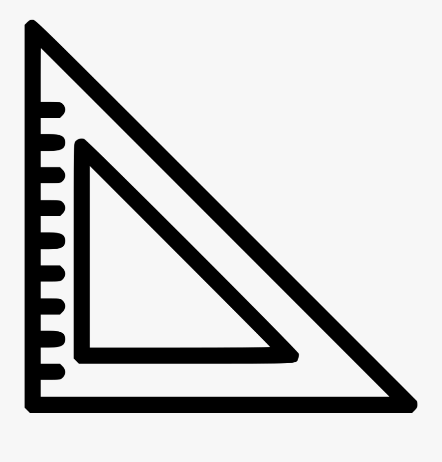 Triangle Ruler For Coloring, Transparent Clipart