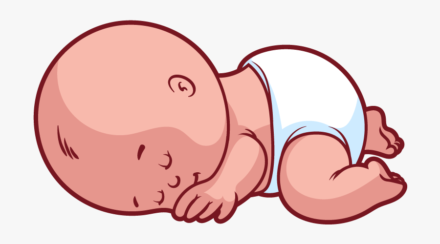 Diaper Cartoon Sleep Sleeping - Sleeping Baby Vector Png, Transparent Clipart