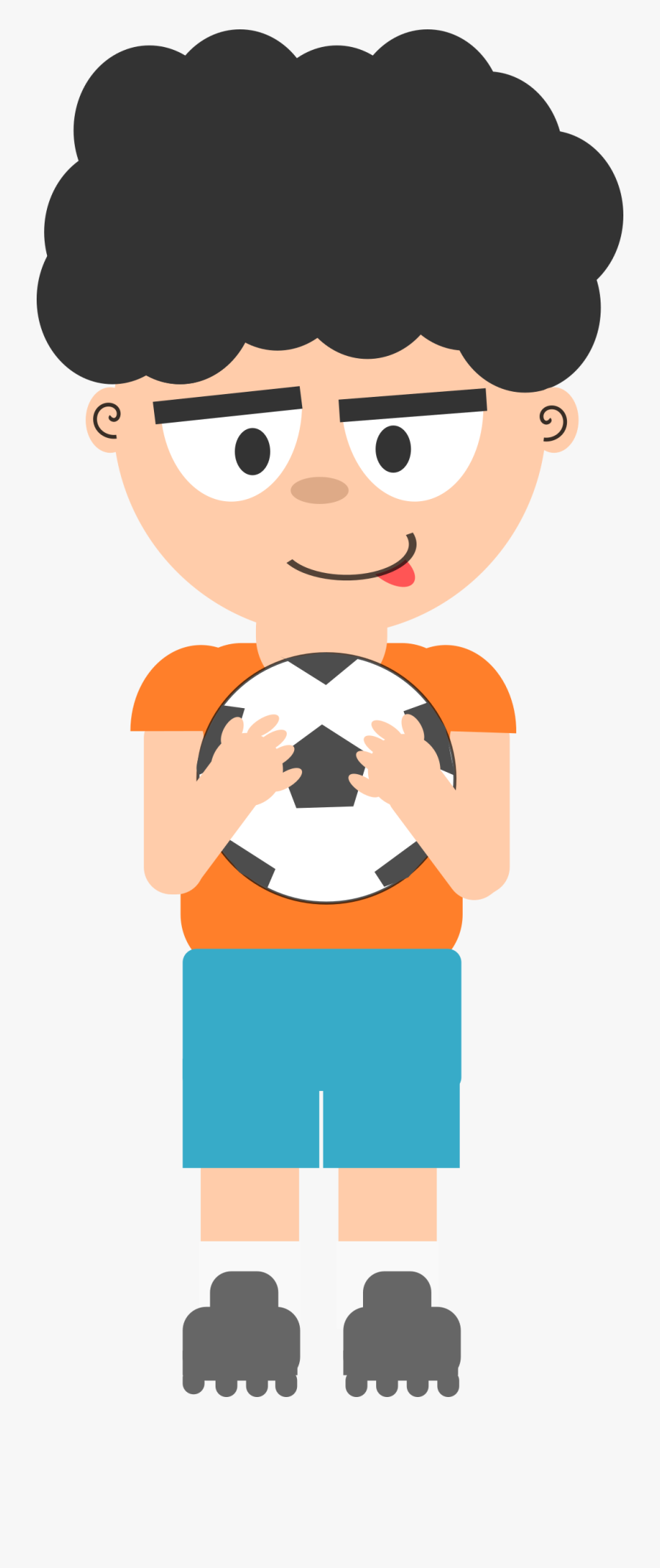 Soccer Cartoon Png - Boy Soccer Player Png, Transparent Clipart