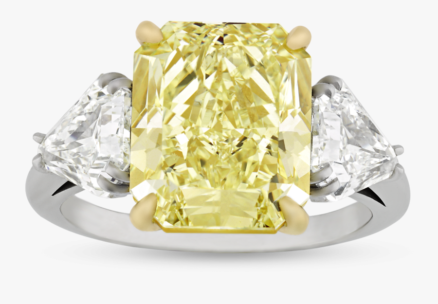 Fancy Yellow Diamond Ring, - Fancy Yellow Diamond Ring, Transparent Clipart