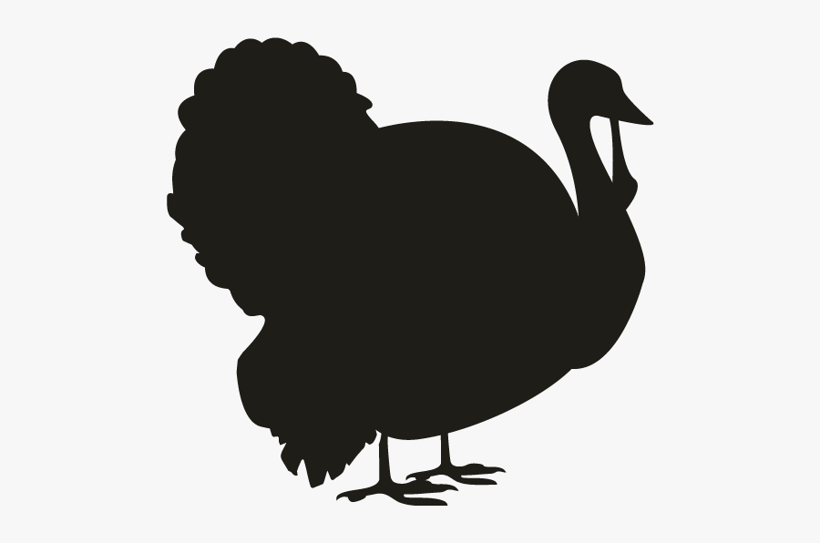 Smock Thanksgiving Turkey Motif - Turkey Silhouette Clipart Png, Transparent Clipart