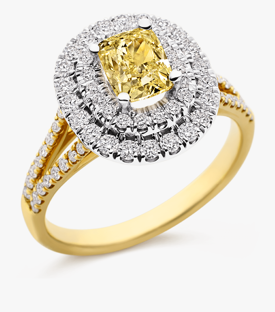 Yellow And White Diamond Ring - Pre-engagement Ring, Transparent Clipart