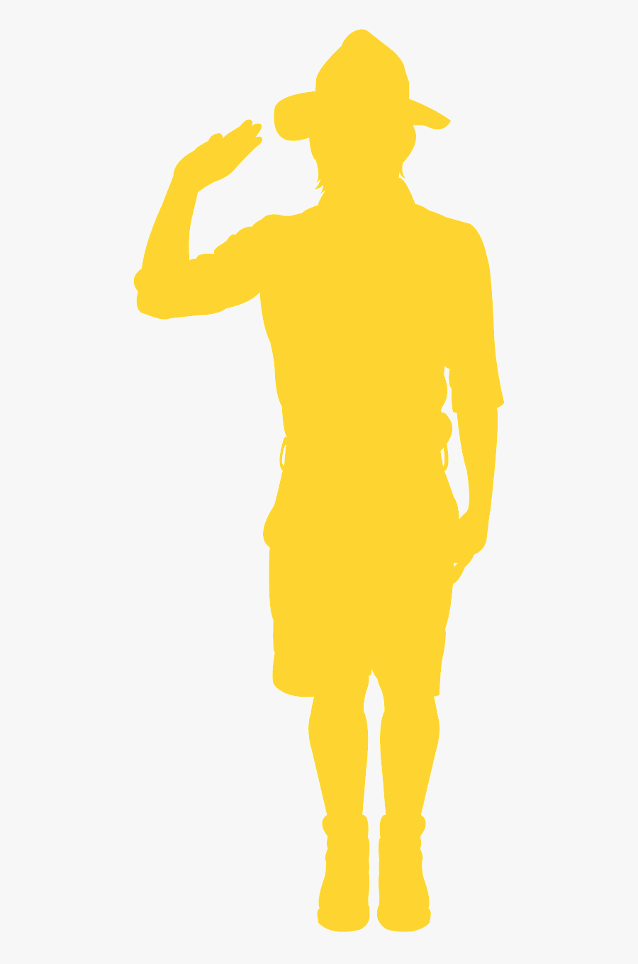 Silhouette Boy Scout Png, Transparent Clipart
