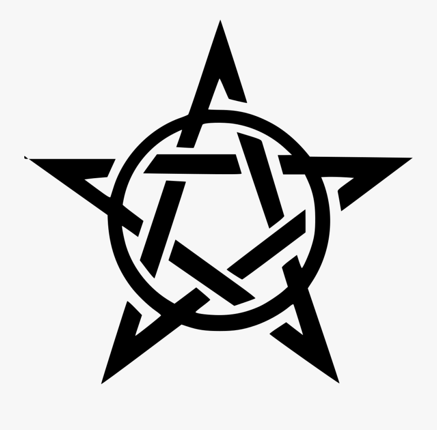 Pentagram Pentacle Stencil - Пнг Звезда Ада, Transparent Clipart