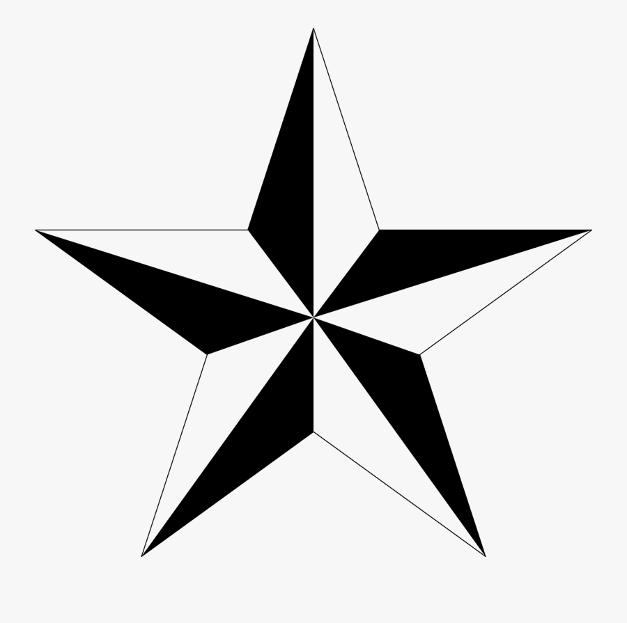 Clipart - Pentagram Outrayj - 3d 5 Point Star, Transparent Clipart