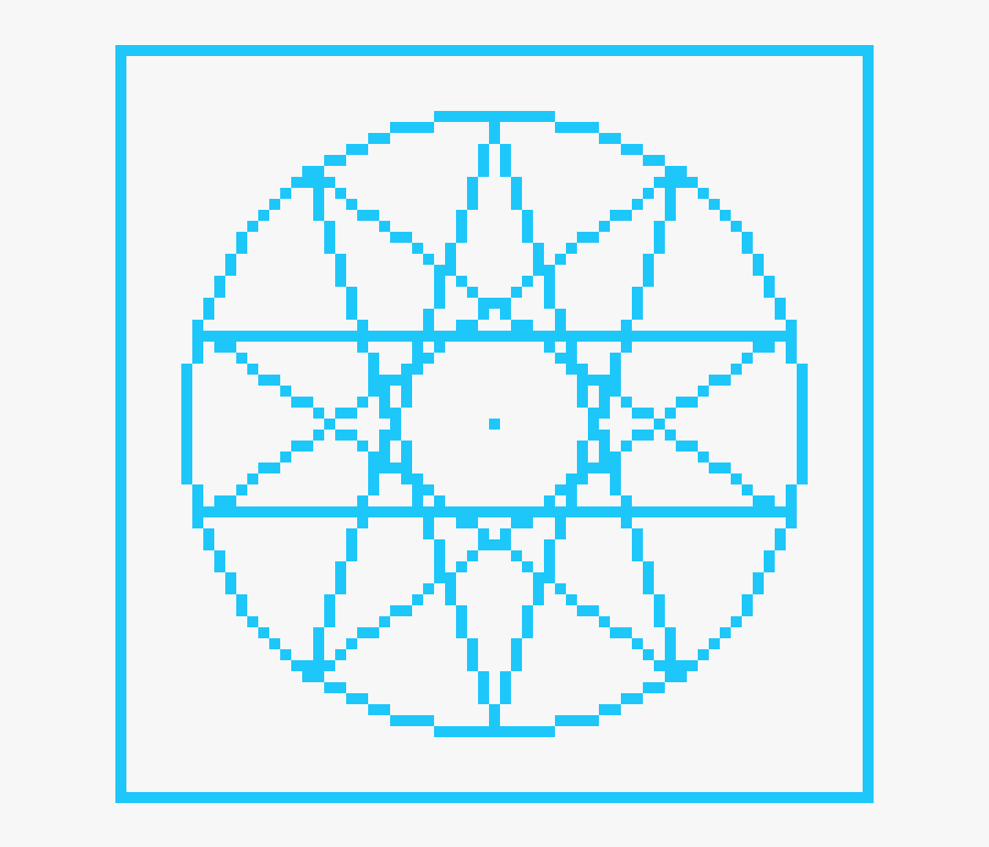 Clip Art Pixel Pentagram - Minecraft Circle Chart, Transparent Clipart