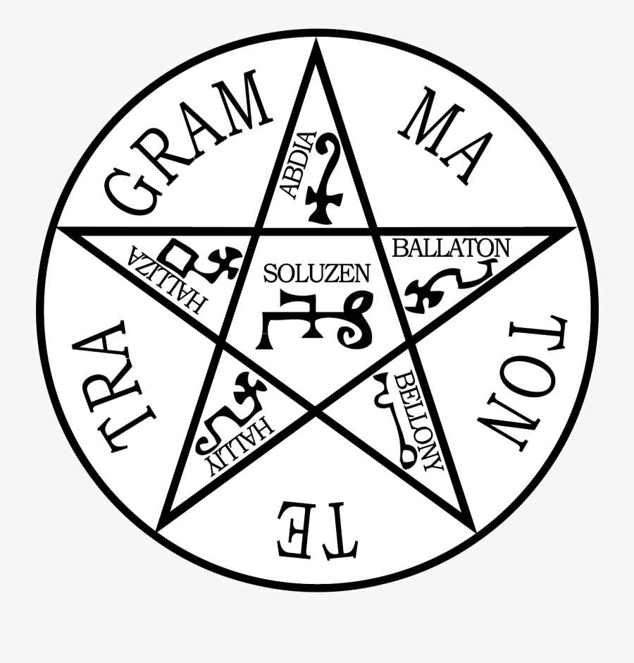 Clip Art Occult Drawing Medieval - Pentagram Of Solomon, Transparent Clipart
