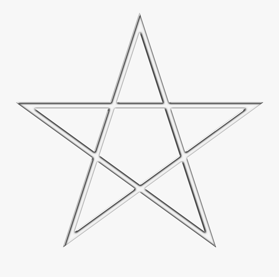 Metallic Pentagram Clip Arts - White Pentagram Transparent, Transparent Clipart