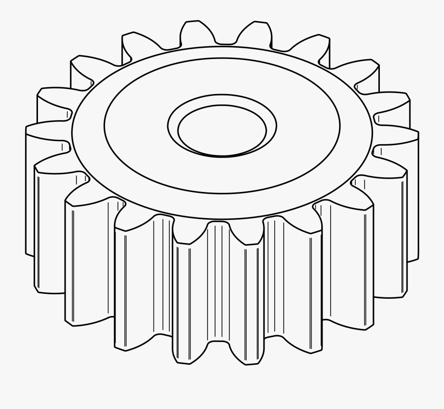 File Spur Gear Mm - Drawing Spur Gear, Transparent Clipart