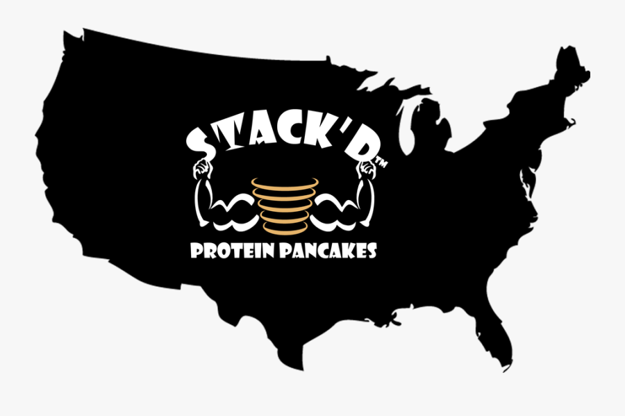 Transparent Stack Of Pancakes Clipart - Usa Silhouette Clip Art, Transparent Clipart