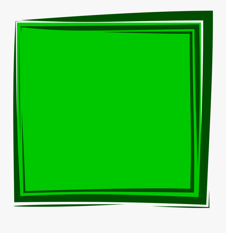 Green Frame Frame Background Free Picture - Hình Vuông Màu Xanh Lá Cây, Transparent Clipart