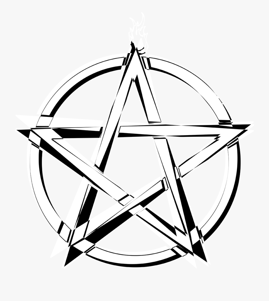 #pentagram #creepy #creepyedit #dark #darkness #evil - Line Art, Transparent Clipart